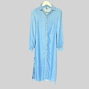 H&M Faux Denim Shirt Dress